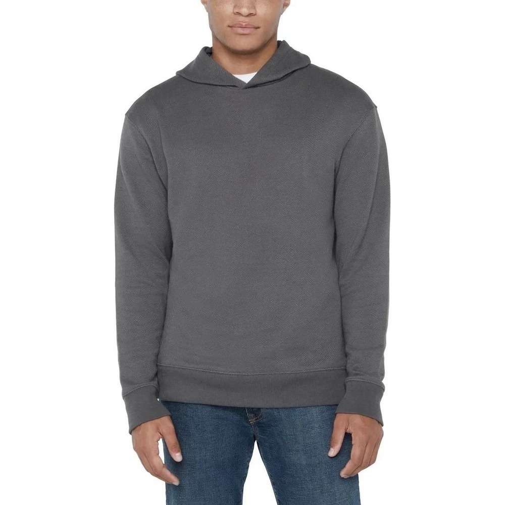 NEW GAP Men's M Textured Hoodie Medium Gray Long Sleeve Pullover Hooded
